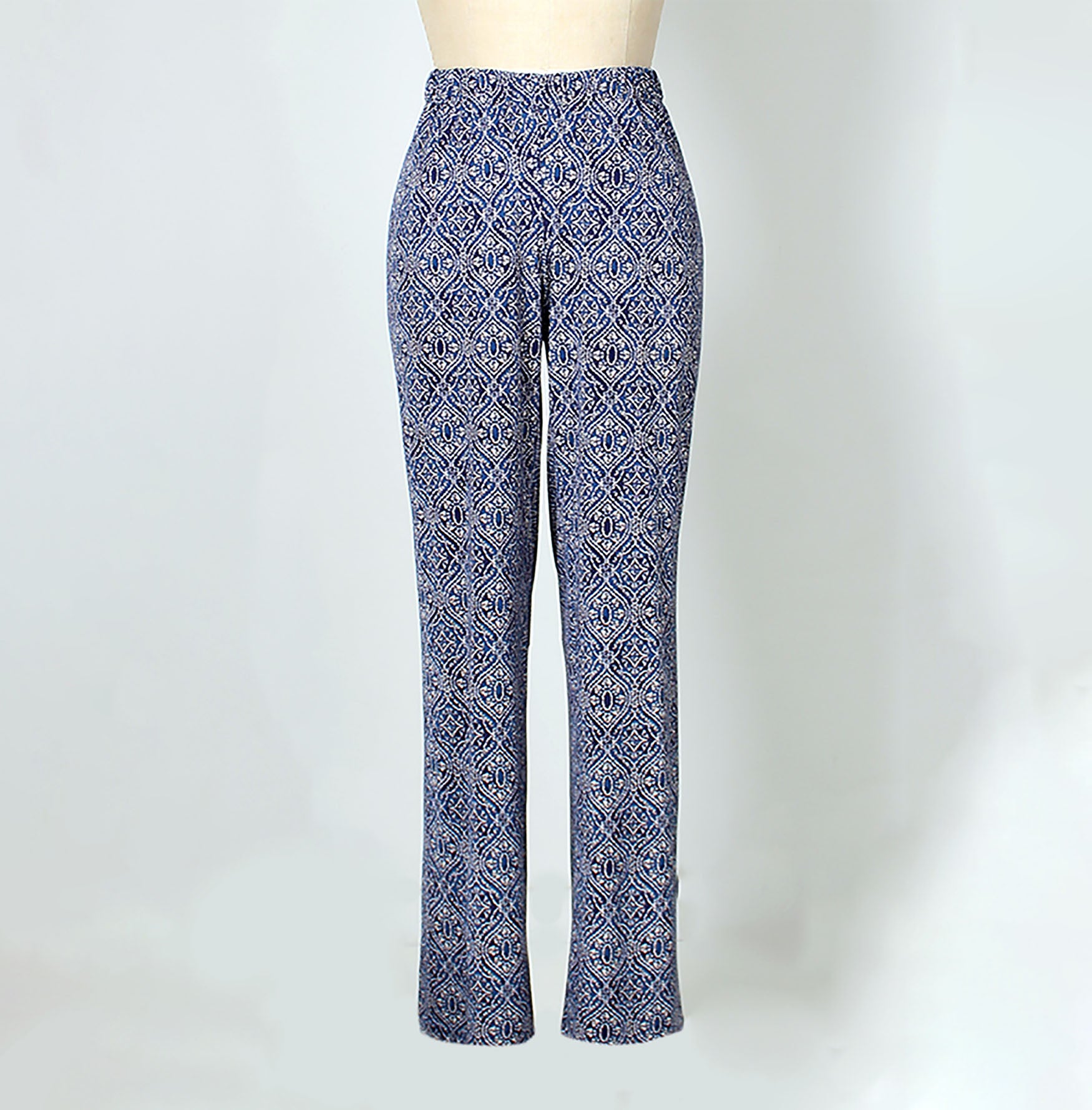 Bohemian Print Seamless Back Elastic Waist Pant